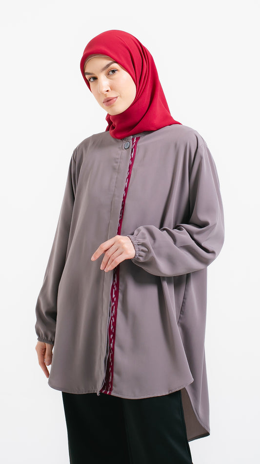 Naima Grey Tenun Tunic