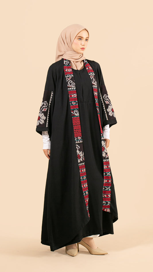 Azani Black Red Tenun Dress