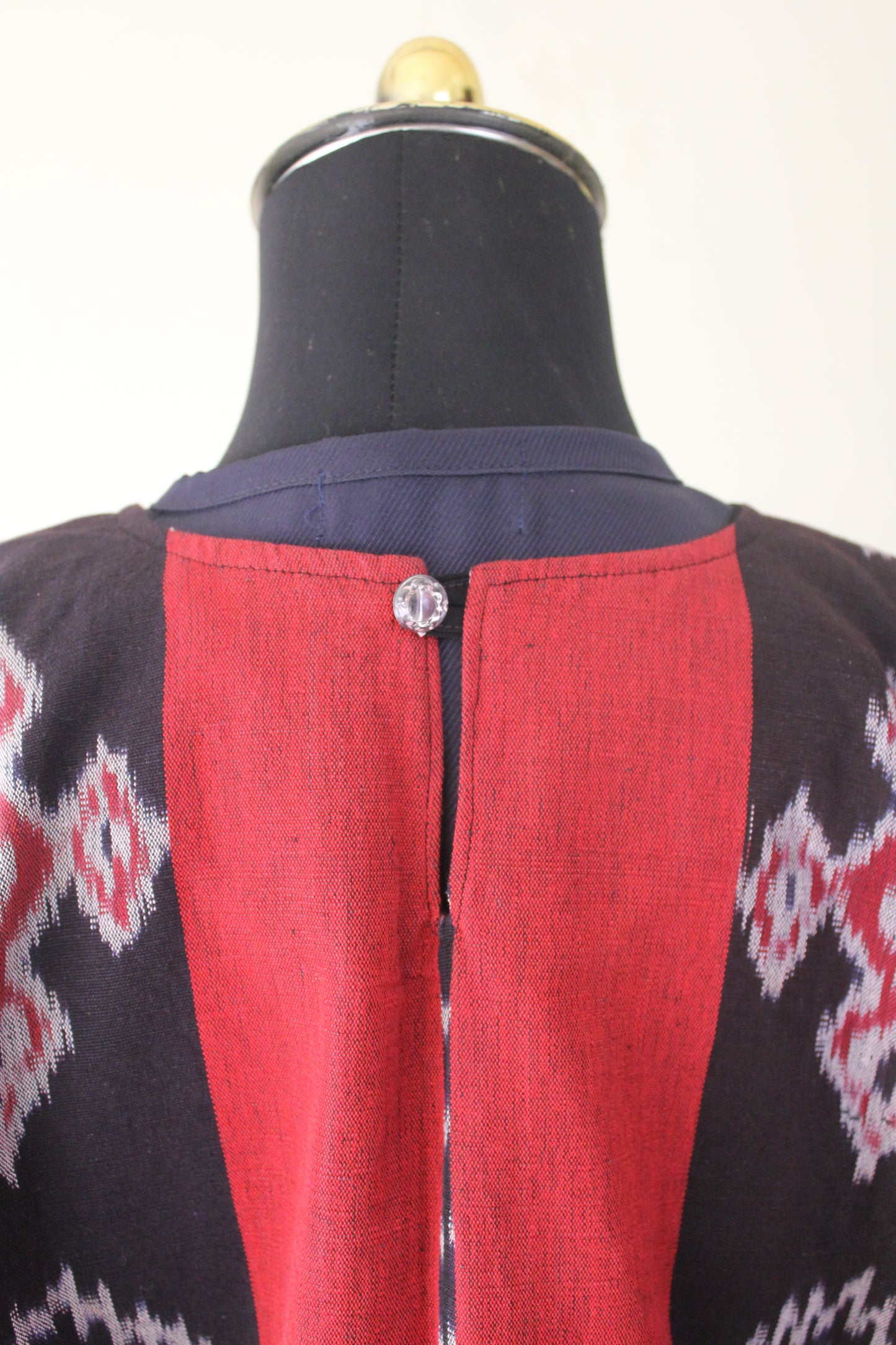Aira Red Rumbai Tenun Blouse