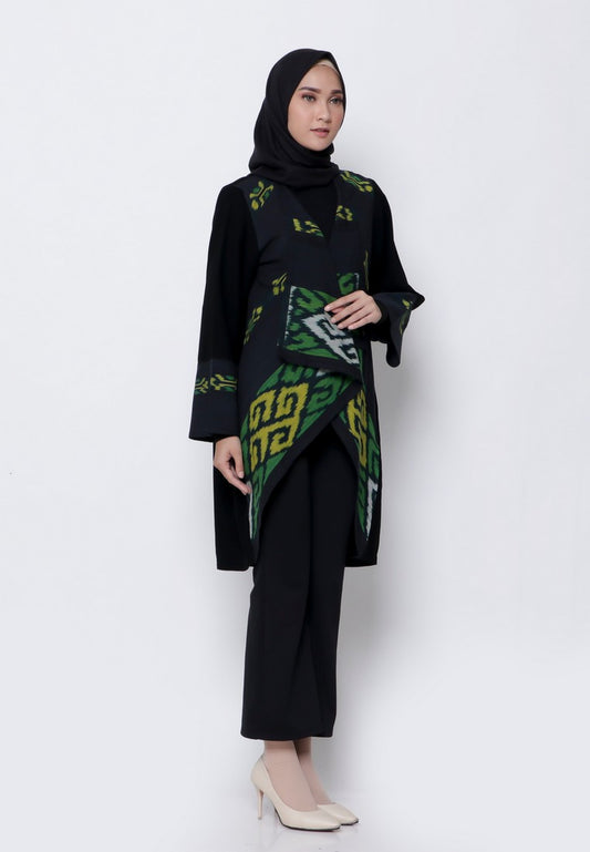 Arjani Gerbera Tenun Long Cardigan