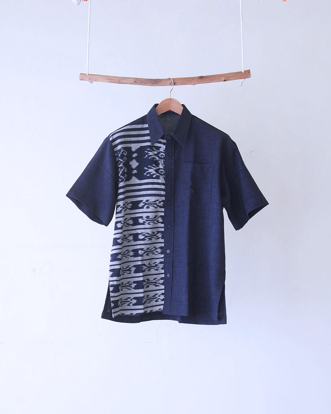 Aydin Navy Grey Tenun Shirt