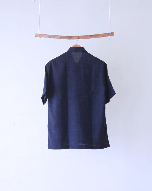 Azani Navy Grey II Tenun Shirt