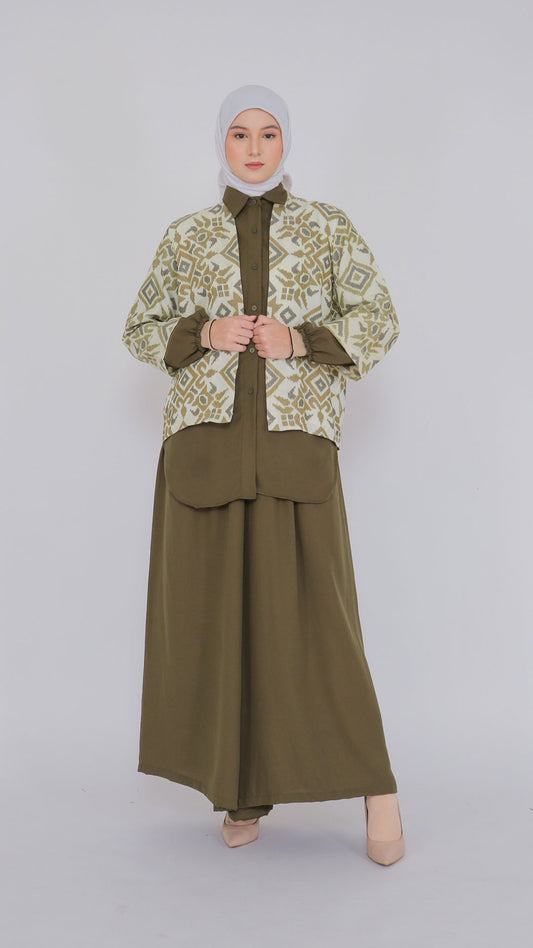 Esila White Olive Tenun Outer