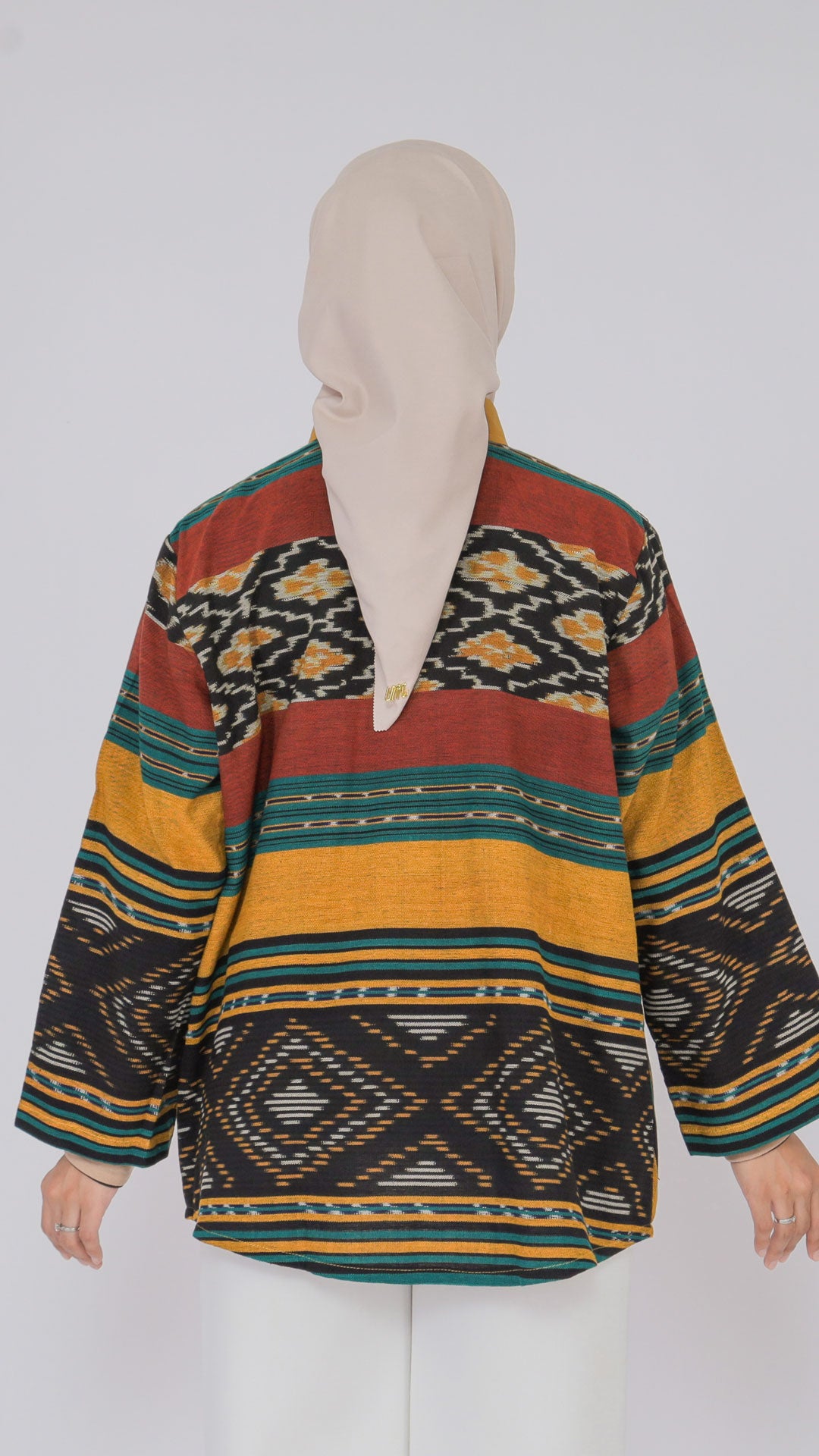 Gunseli Mustard Green Tenun Shirt