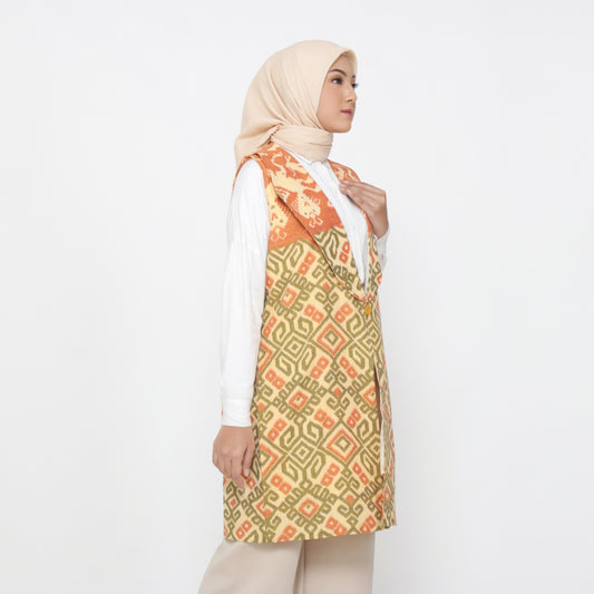 Harika Tangerine Tenun Vest