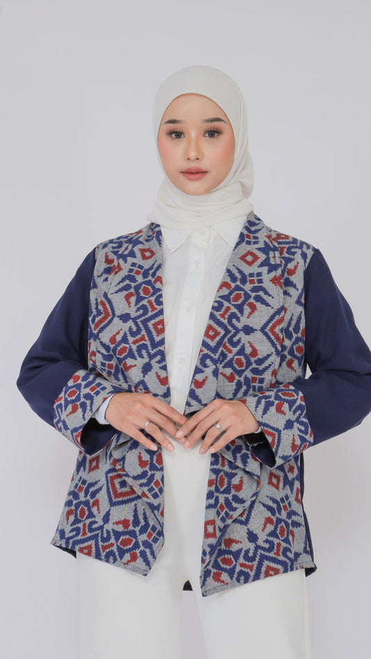 Hezi Zenith Navy Blue Tenun Outer