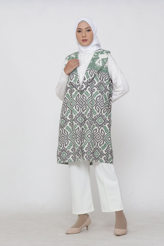 Harika Sage Tenun Vest