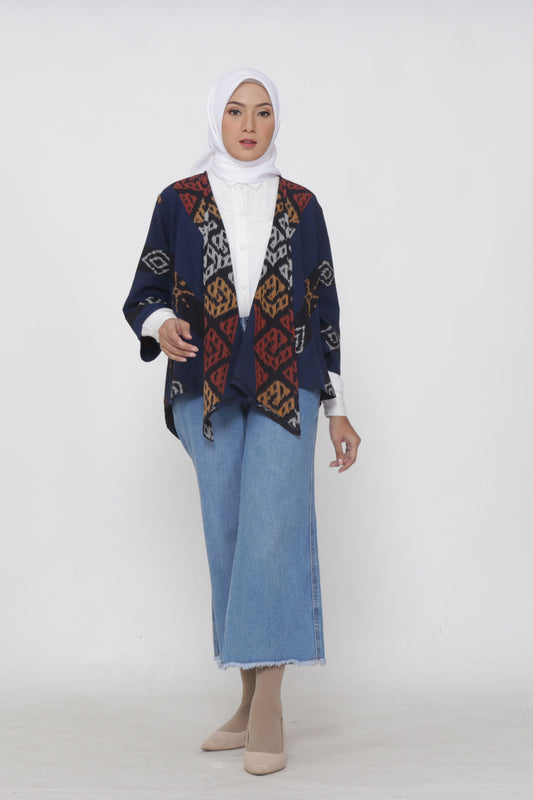 Iswari Navy Tenun Outer
