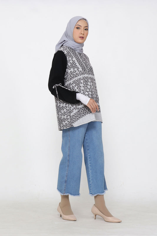 Eila Grey Tenun Blouse