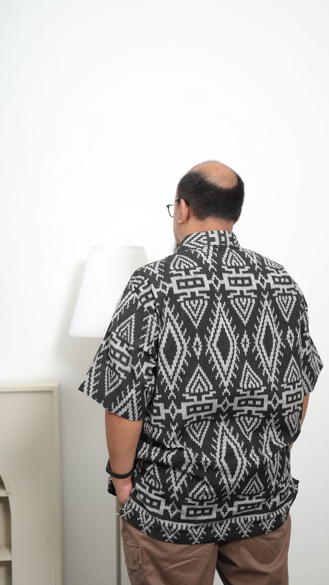 Widura Black Oversized Tenun Shirt