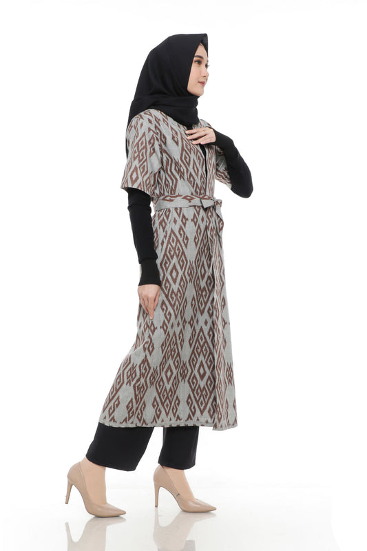 Lika Grey Tenun Long Outer