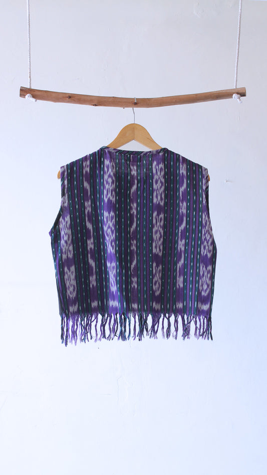 Lena Purple Rumbai Tenun Vest