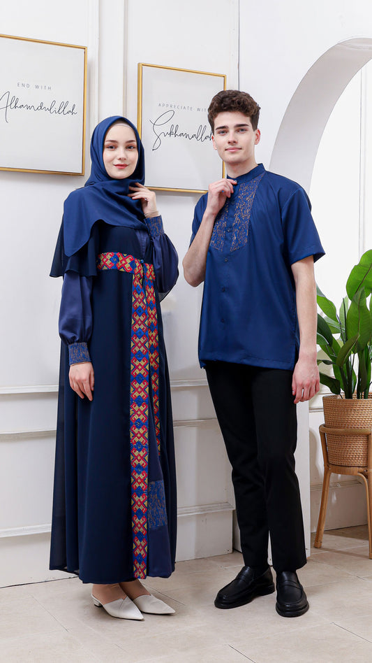 Mavi Aile II Tenun Couple Set