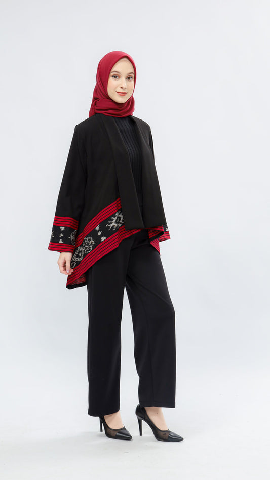 Mehri Black Red Tenun Outer