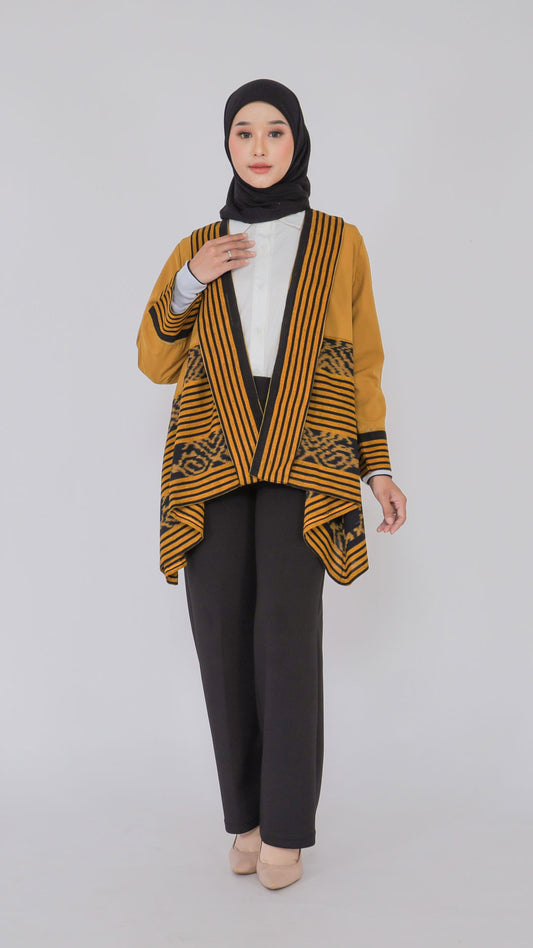 Miray Mustard Gold Tenun Outer