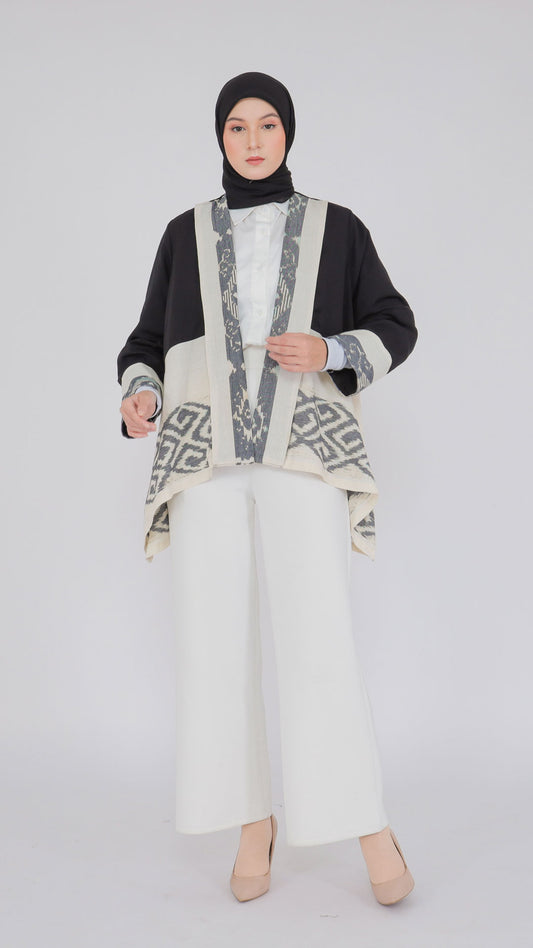 Miray Black White Tenun Outer