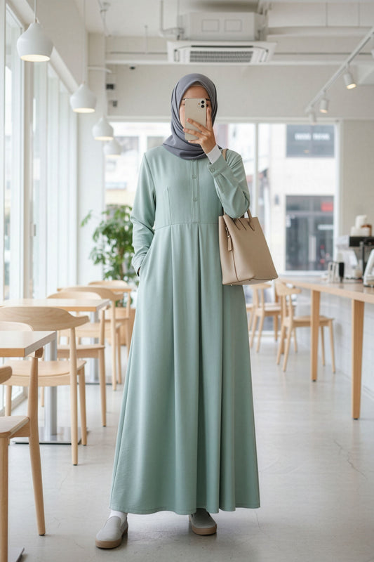 Nadia Mint Basic Dress