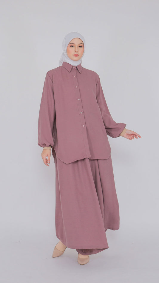 Nora Hannah Lilac Basic Shirt & Culotte