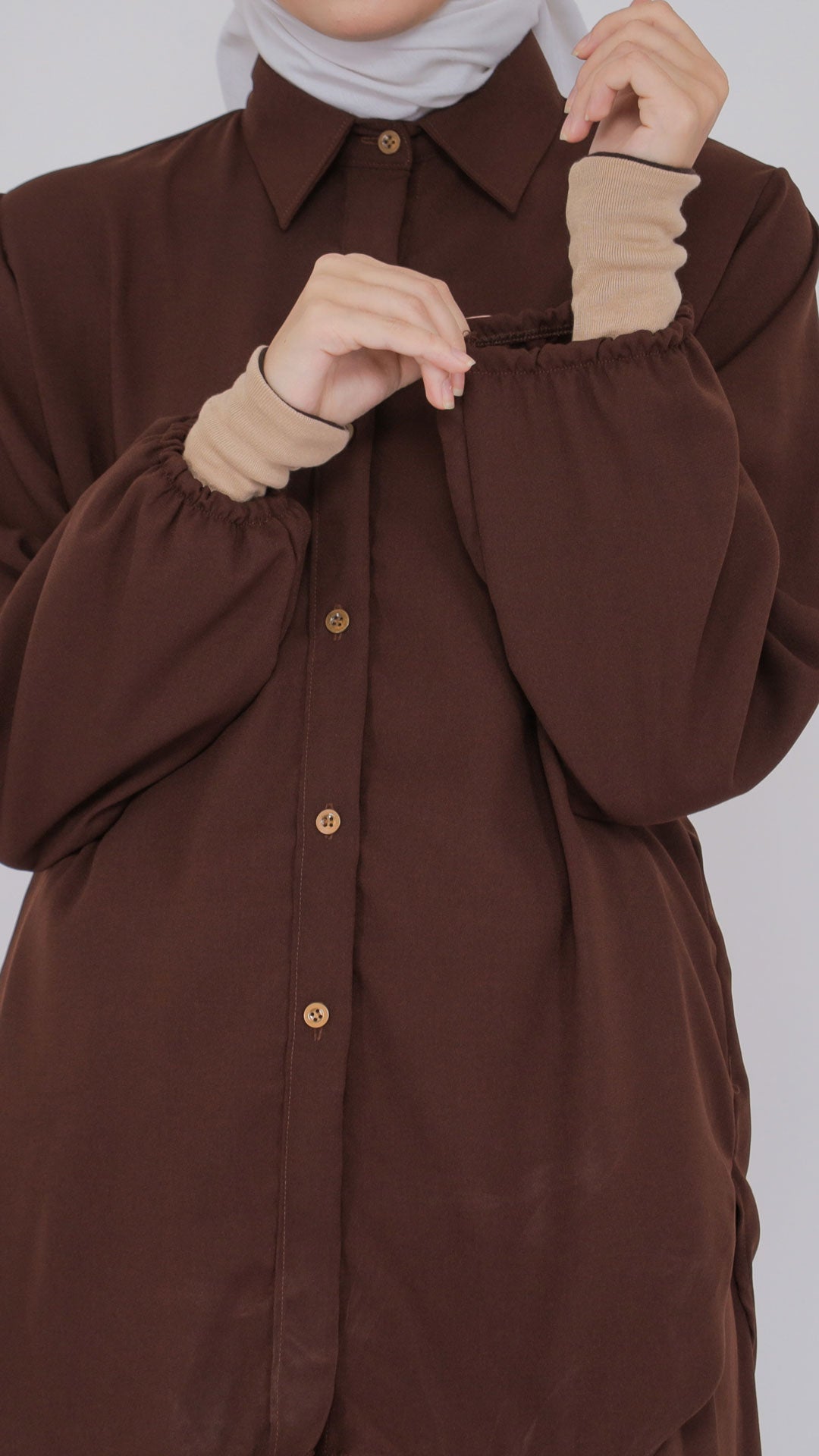 Nora Hannah Brown Basic Shirt & Culotte