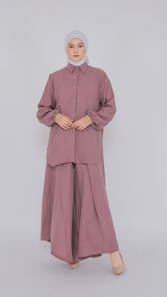 Nora Hannah Lilac Basic Shirt & Culotte