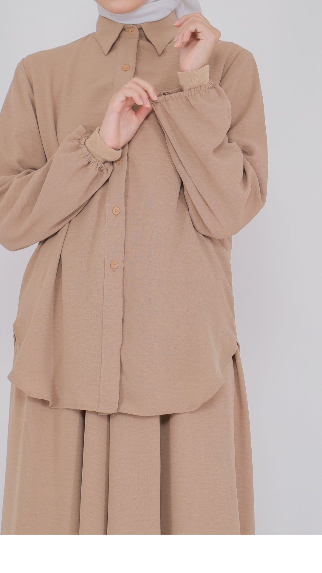 Nora Hannah Mocca Basic Shirt & Culotte