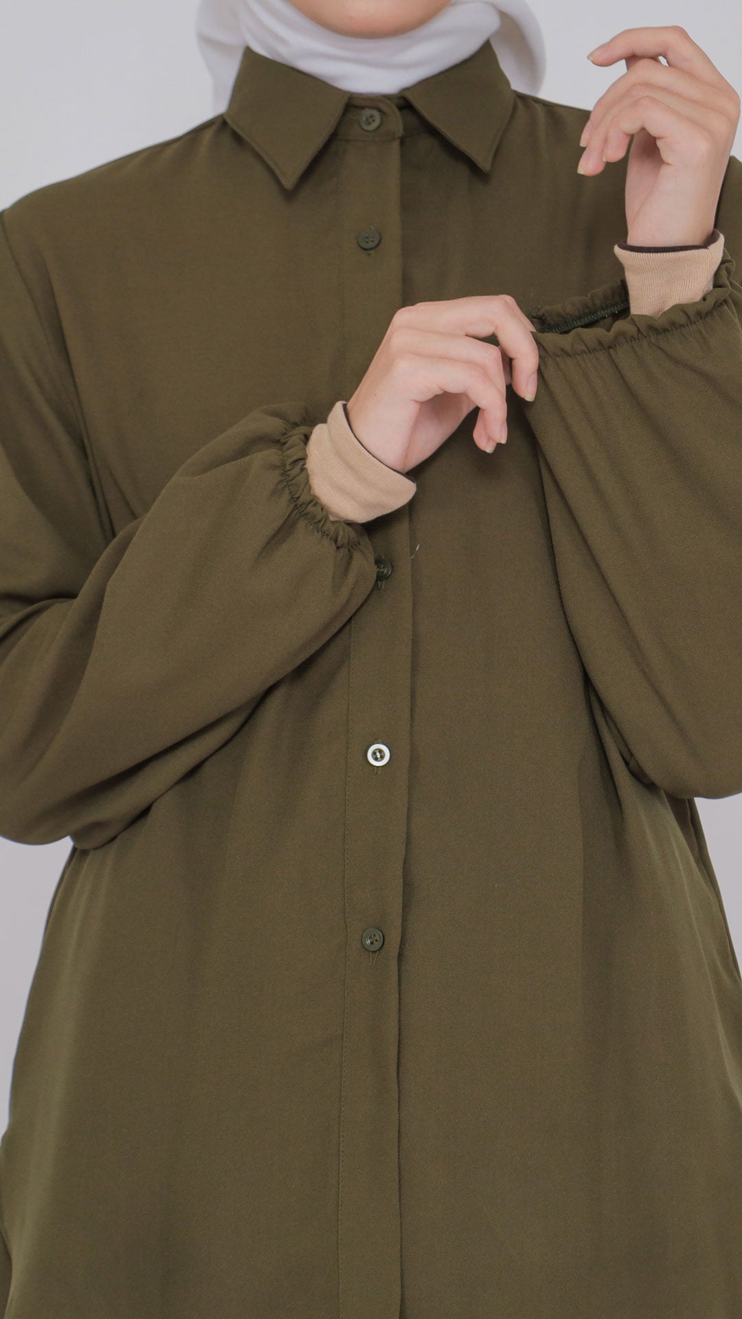 Nora Hannah Olive Basic Shirt & Culotte