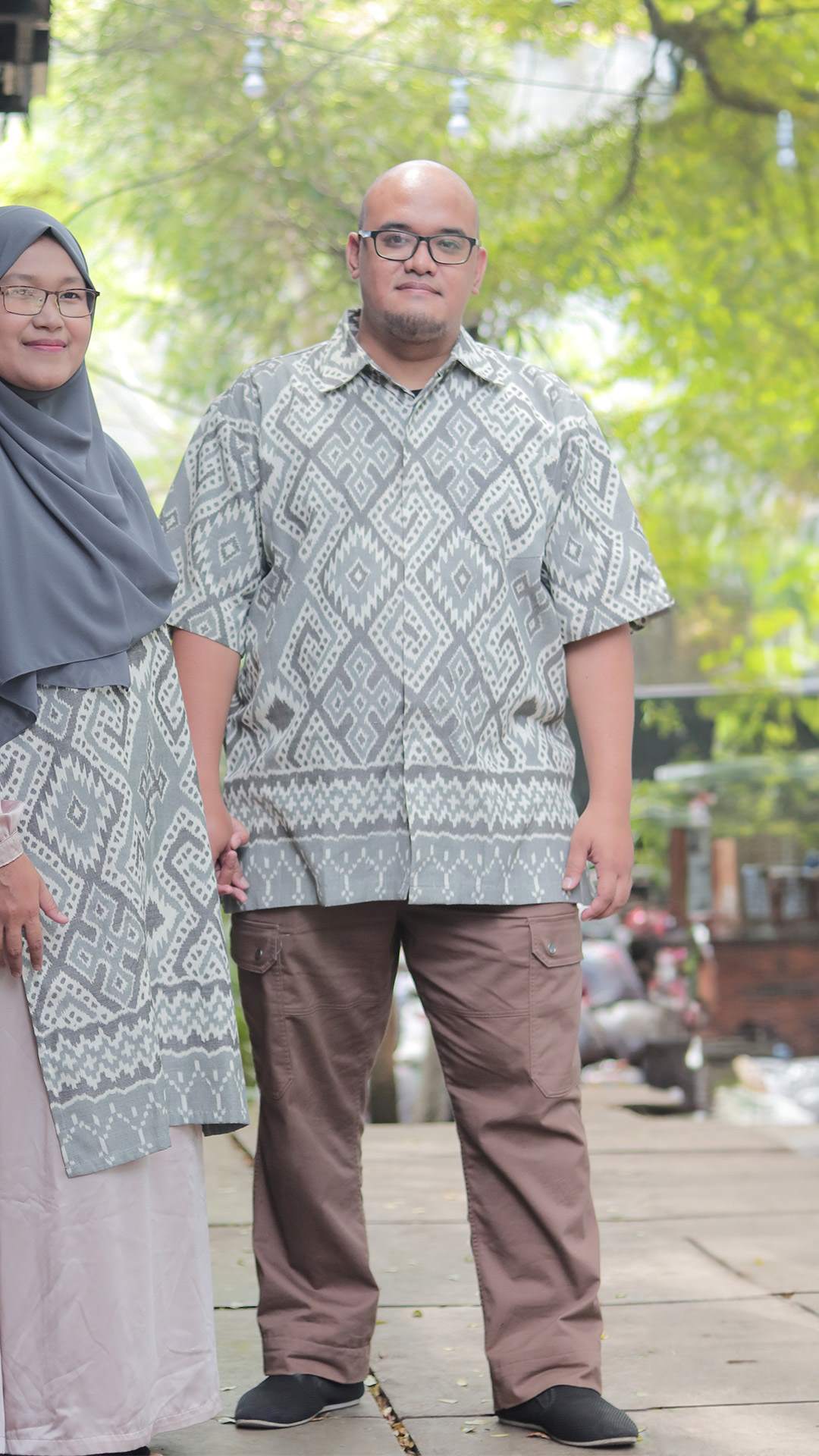 Widura Grey Oversized Tenun Shirt
