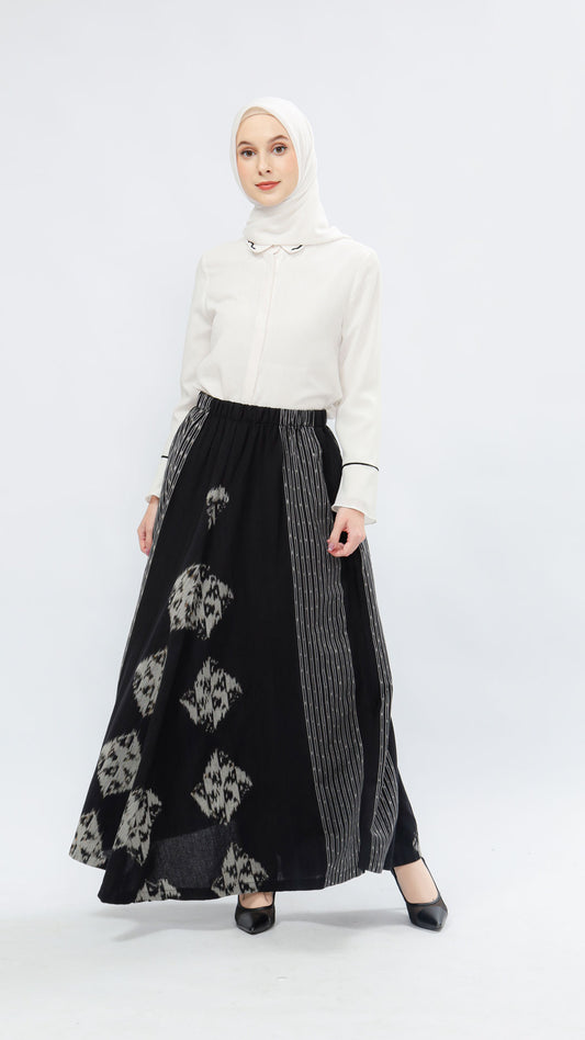 Zulfa Black Tenun Skirt