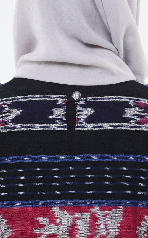 Amaranth Black Maroon Tenun Blouse