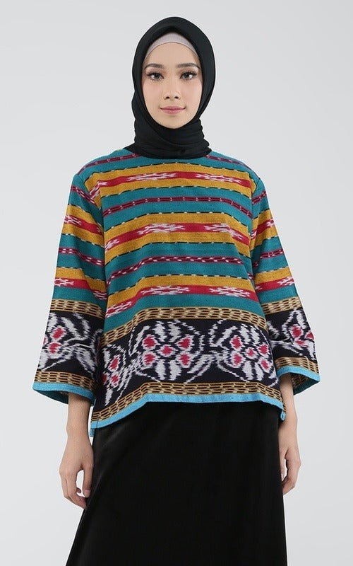 Amaranth Emerald Tenun Blouse