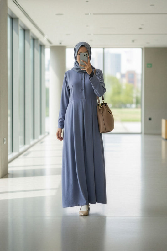 Nadia Denim Basic Dress