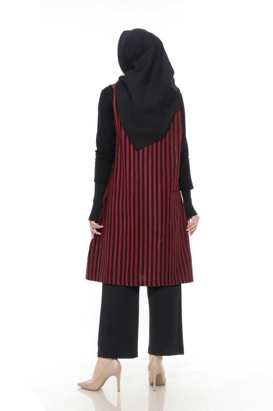 Erina Maroon Tenun Overall