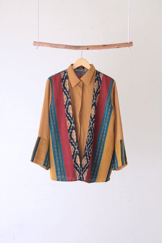 Gunseli Mustard Red Tenun Shirt