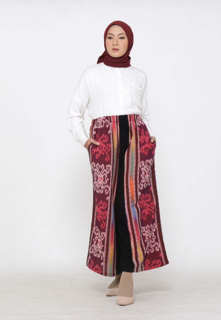 Zahra Zoa Red Tenun Culotte