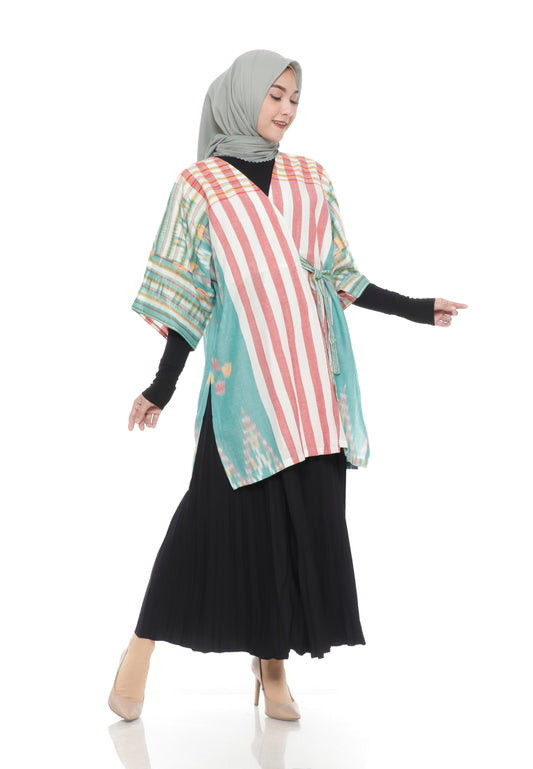 Kimono Tenun Sakura Tosca