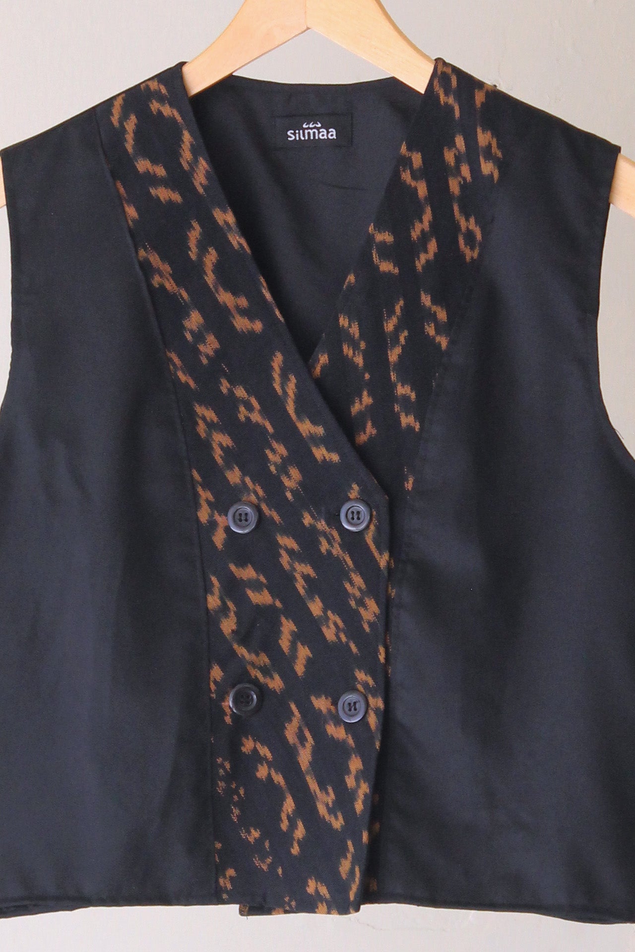 Lale Black Gold Tenun Vest