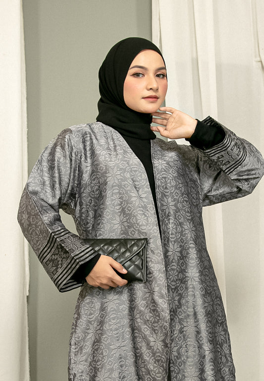 Ozge Diamond Tenun Long Cardigan