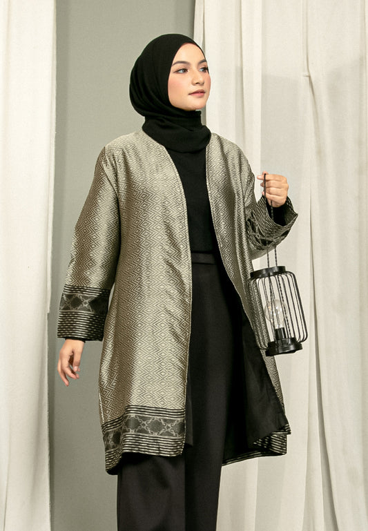 Ozge Pearl Ternun Long Cardigan