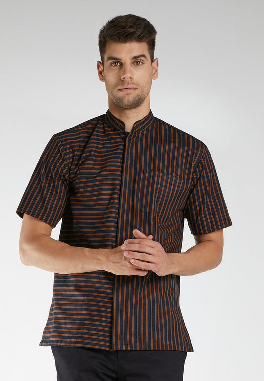 Levent Brown Tenun Shirt