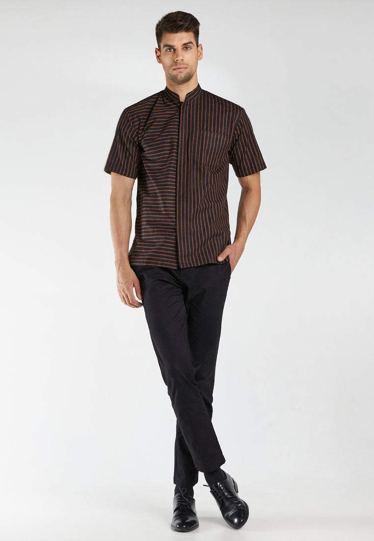 Levent Brown Tenun Shirt