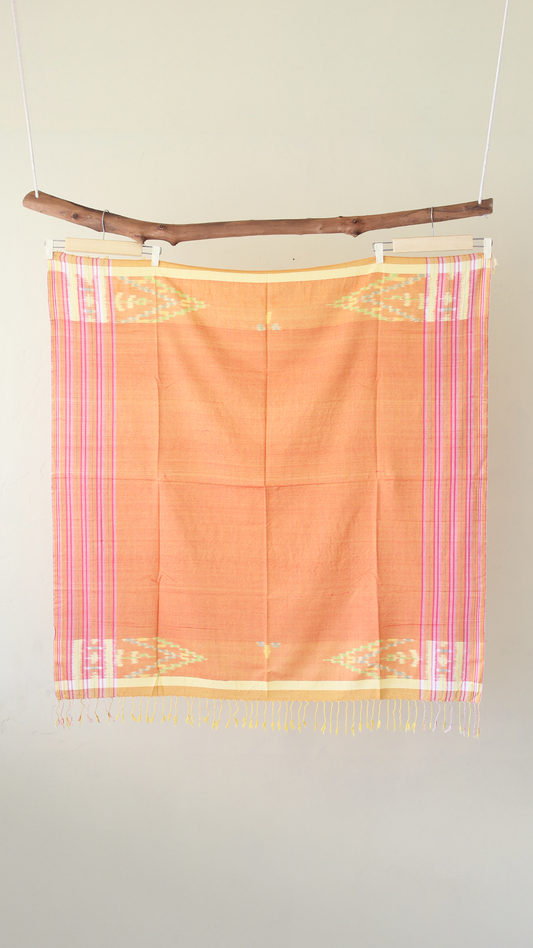 Nora Orange Square Tenun Scarf