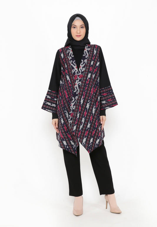 Afita Maroon Tenun Outer