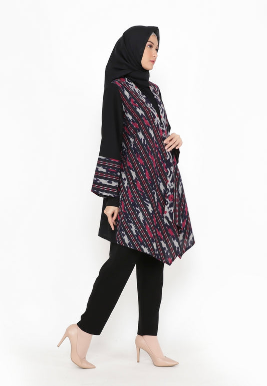 Afita Maroon Tenun Outer