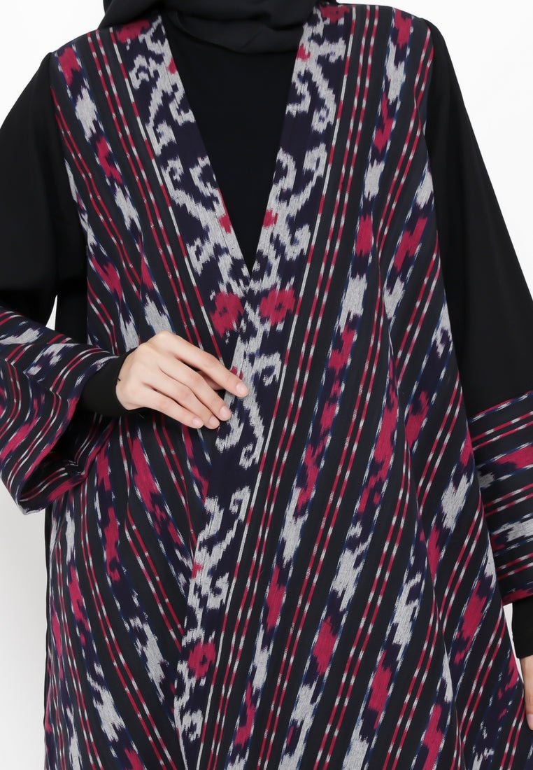 Afita Maroon Tenun Outer