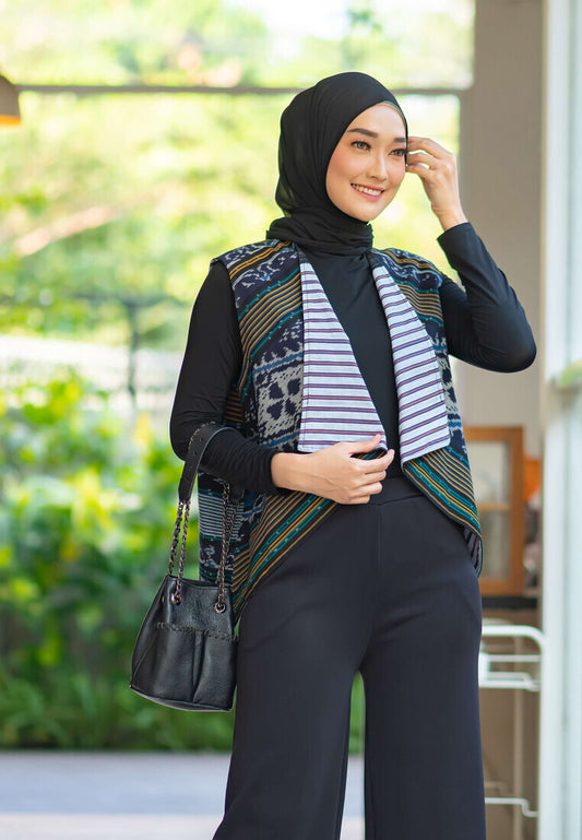 Dayana Grey Blue Reversible Vest