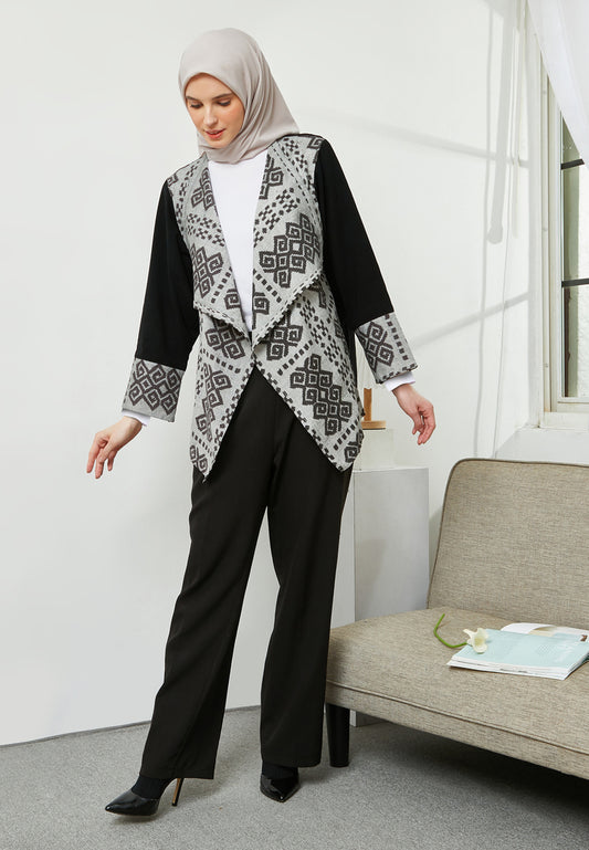 Hezi Grey Tenun Outer