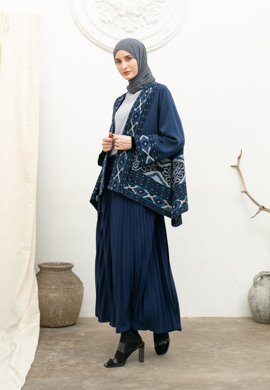 Miray Navy Blue Tenun Outer
