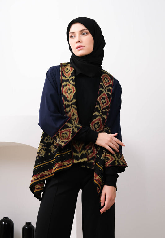 Miray Navy Gold Tenun Outer