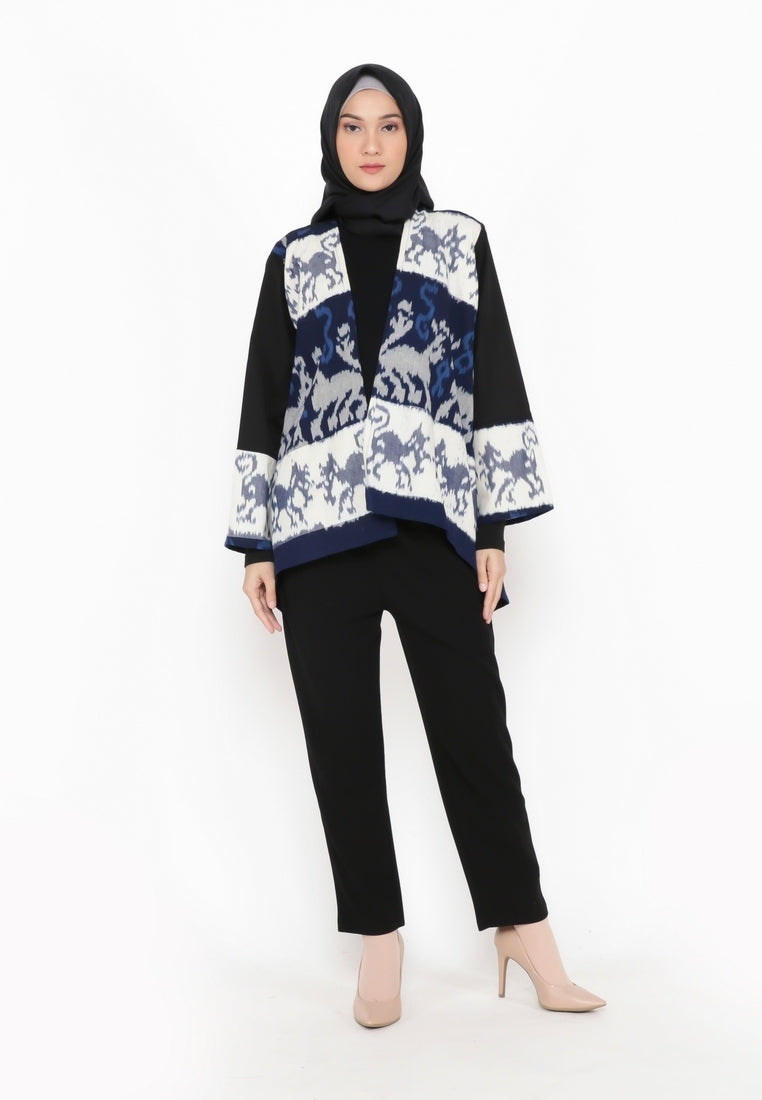 V Rusa Abstrak Tenun Outer