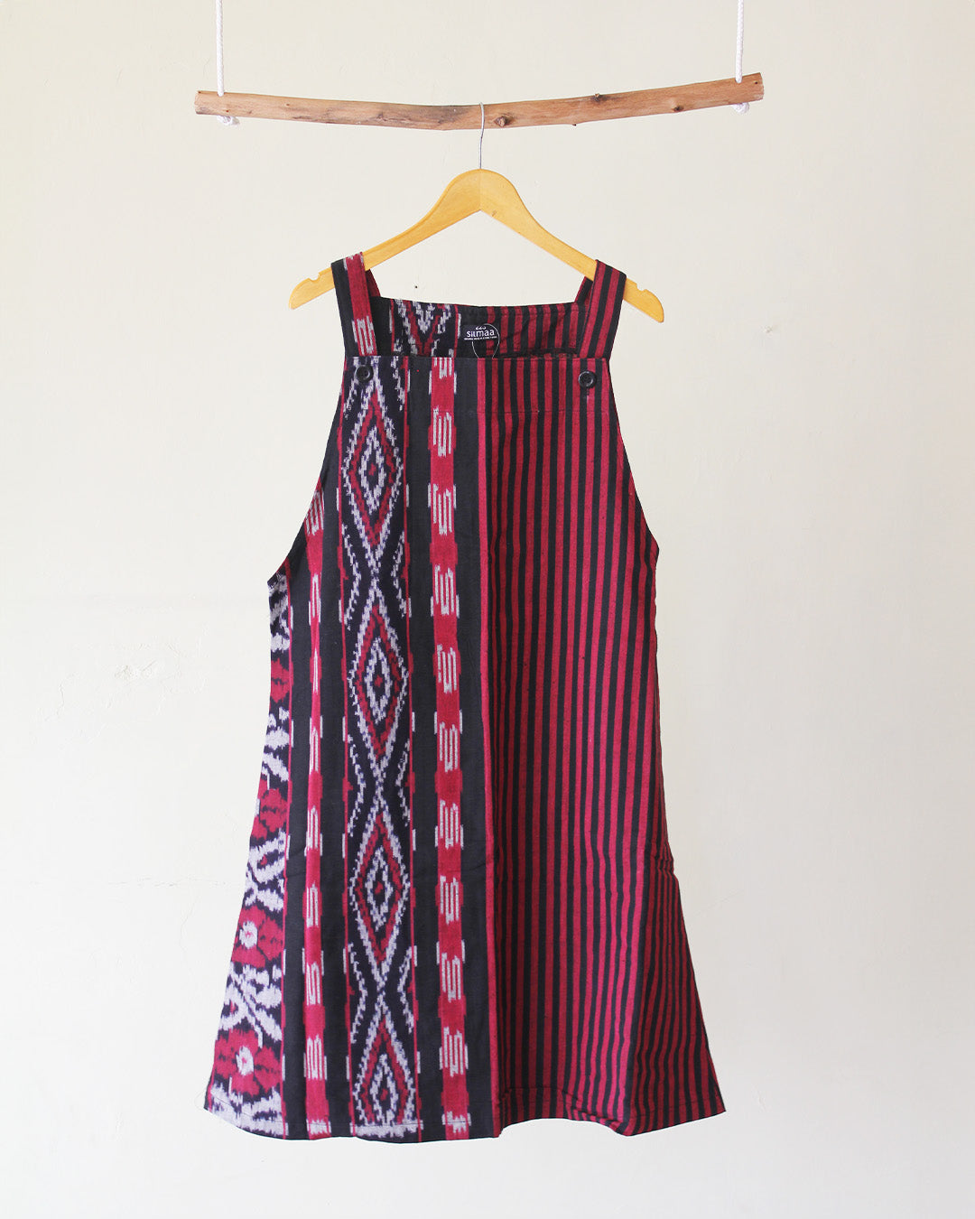 Erina Maroon Tenun Overall